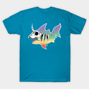 Unicorn Shark Skeleton T-Shirt